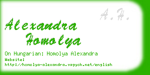 alexandra homolya business card